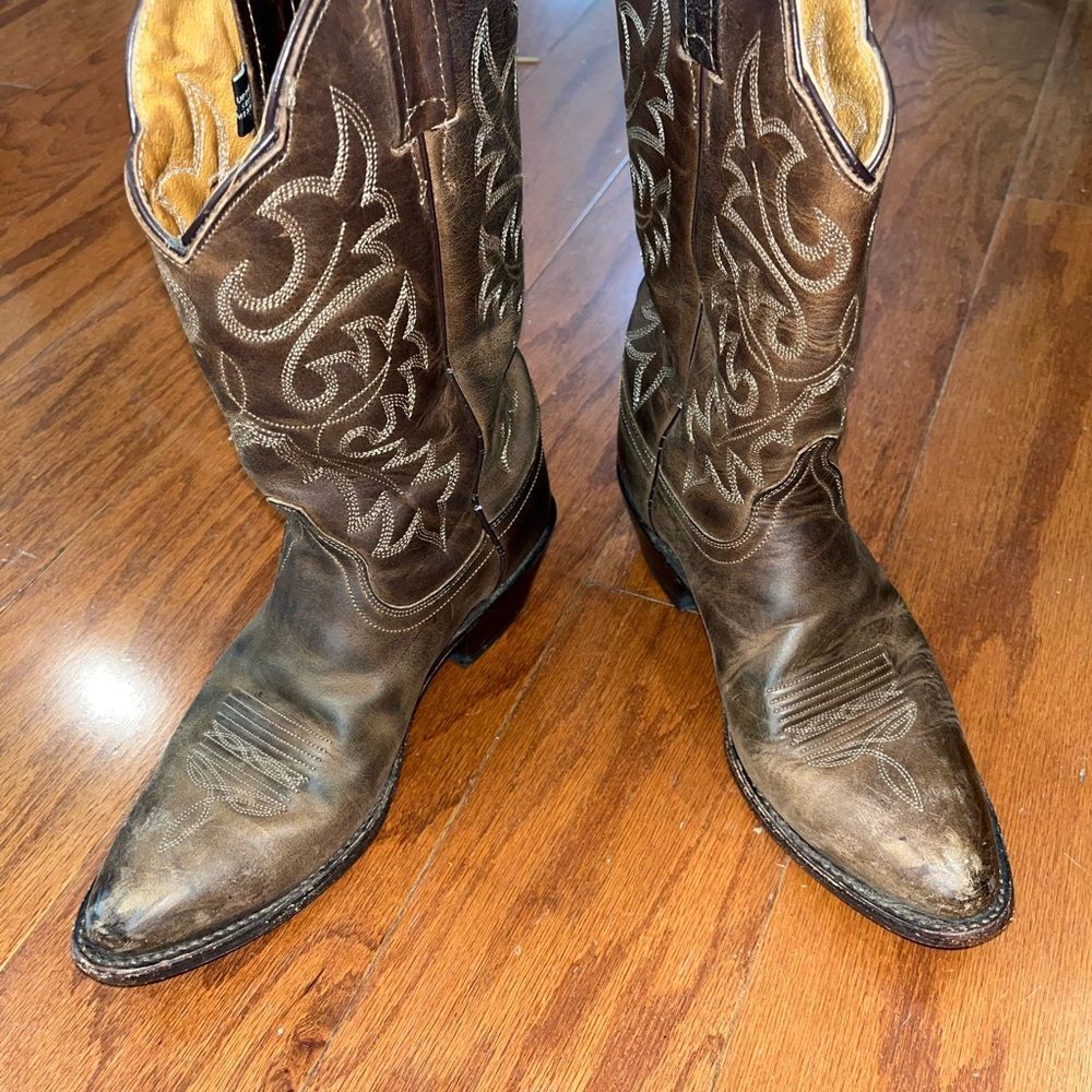 Dan Post Brown Western Heeled Boots